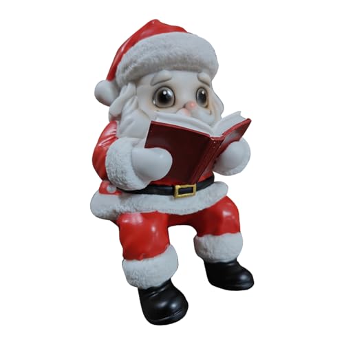 Lámpara de Mesa Navidad Figura Santa Leyendo Libro 20cm