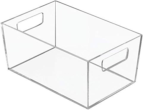 mDesign Drawer Box  Set of 4  Storage Box for Health and Beauty Products  Ideal Organiser Bin for The Bathroom  Clear