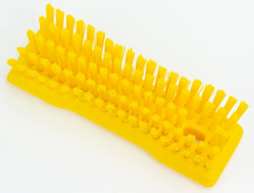 Image of SPARTA 42024EC04 Comfort Grip Plastic Scrub Brush, Hand Brush For Cleaning, 8 Inches, Yellow