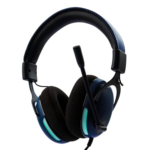 RadioShack Gaming 3.5mm and USB-A Headphones with Microphone (Dark Blue)