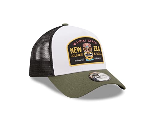 New Era Men's 9Forty Trucker Location Icon Trucker Baseball Cap Hat Medium Green, White - Image 3