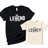 The Legend The Legacy Shirt Father Son Matching Shirts Personalized Daddy and Me Outfit Fathers Day Birthday Gift for New dad Black