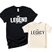 The Legend The Legacy Shirt Father Son Matching Shirts Personalized Daddy and Me Outfit Fathers Day Birthday Gift for New dad Black