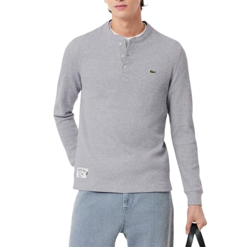 Lacoste Men's Regular Fit Long Sleeve Waffle Henley