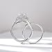 Jeulia Brilliant Classic Band Rings Sets for Women 925 Sterling Silver Fashion Ring Sets Wedding Engagement Anniversary Promise Ring Bridal Sets Jewelry (6.0(U.S))