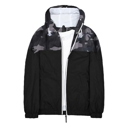 Veste imperméable vintage block color contre le vent et la pluie