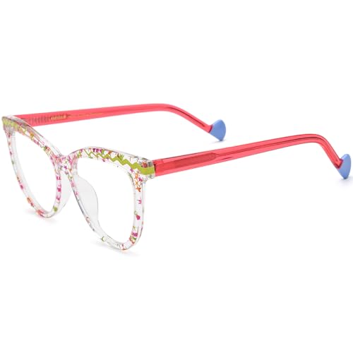 Image of HEPIDEM Multicolor Acetate Glasses Frame Women Cat Eye Eyeglasses Men Optical Spectacles 9291