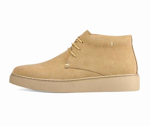 Image of Amali Casual Chukka Boots for Men, High-Top, Lace Up Suede Men's Shoes, Desert Boots with Crepe Rubber Sole