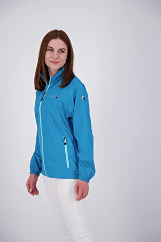 Deproc Active Damen Regenmantel Mit Kapuze Atmungsaktiv Wasserdicht Wetterfest Windbreaker Übergangsjacke Robson Women Regenjacke, Petrol, 42 EU