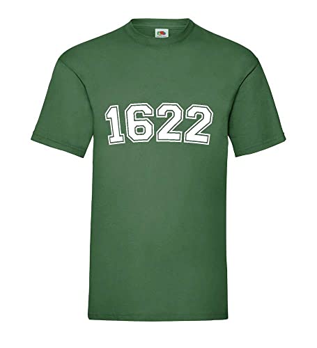T-shirt pour homme vert bouteille XXXL 1622 en coton confortable