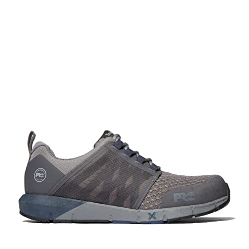 Image of Timberland PRO Men's Radius Composite Safety Toe Industrial Athletic Work Shoe, Grey /Navy-2024 NEW, 8.5 W