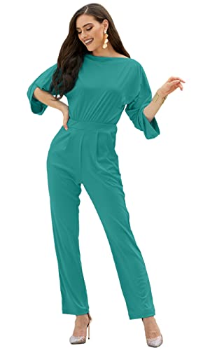 Image of KOH KOH Womens Short Sleeve Semi Formal Cocktail One Piece Jumpsuit Romper