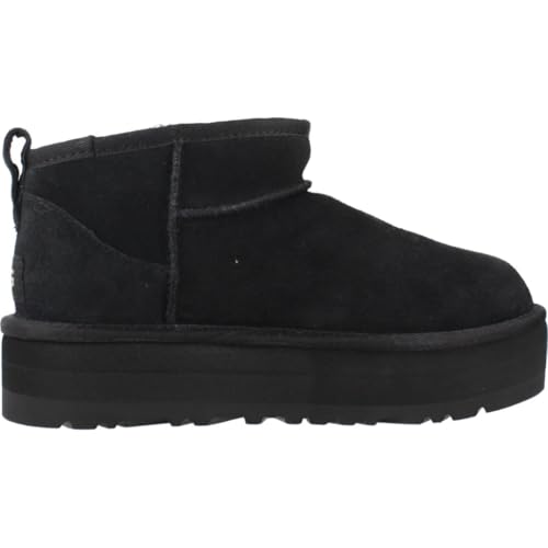 UGG Unisex-Child Classic Ultra Mini Platform Boot, Black, 4 Big Kid by UGG - Used condition - Image 4