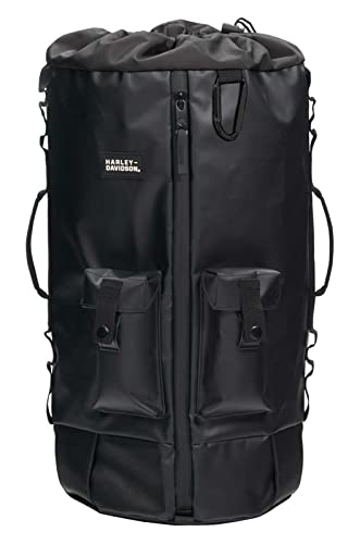 Harley-Davidson Water-Resistant Drawstring Hybrid Duffel Bag/Backpack - Black2