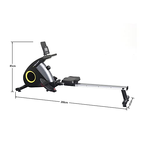TechFit Rudergerät für zu Hause, magnetisches Bremssystem, geräuscharm, wartungsfrei, Schwungmasse: ca. 4 kg… – Bild 4