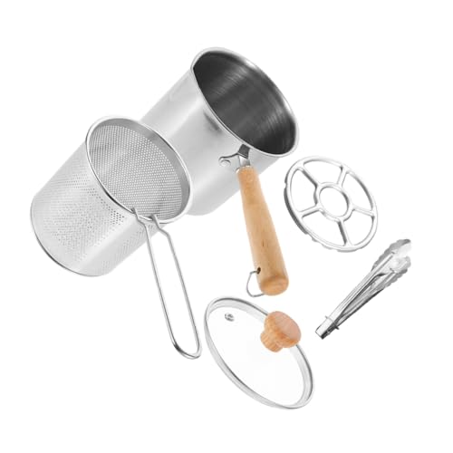 HAKIDZEL 1 Set Stainless Steel Deep Fryer for Tempura and Fries Deep Pot with Safe Handle Kitchen Cookware for Home Use