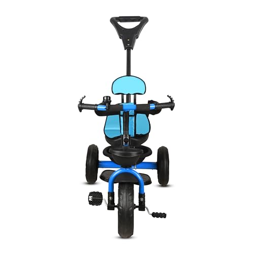 Image of Tricycle 1 Years to 5 Years with Removable Safety Guard and Parental Control Back Side Push Handle with Rubber Tyre for Kid's CR07 (Blue 3)