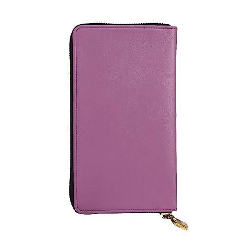 Solid color grape red Long Zip Clutch Wallet - Unisex Phone Case with Credit Card Slots, Coin Compartment, Cash Slot