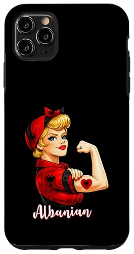 Proud Strong Albanian Girl Woman Girlfriend Albania Flag �X�}�z�P�[�X iPhone 11 Pro Max �p