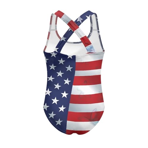 Image of Girls One Piece Swimsuit Teens Cross Back Summer Beach Wear for 5-14Y