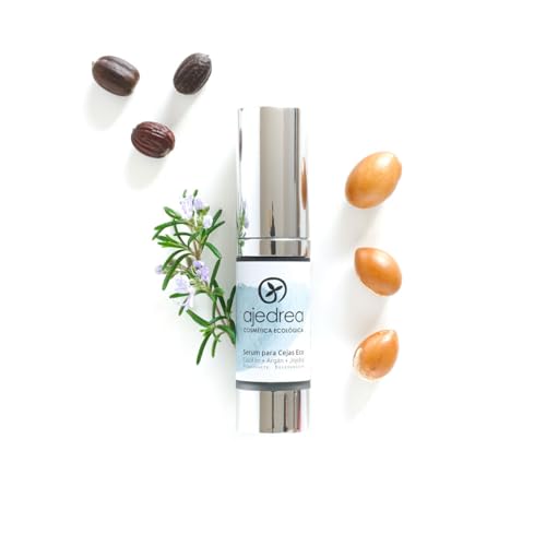 Sérum Regenerador de Cejas, Aceite de Calófilo, Argán, Jojoba, Ricino, Cedro, Romero, Ecológico, 15 ml