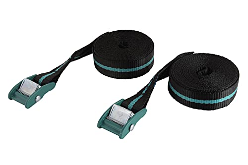 wolfcraft 3421000 2 Sangles de Serrage | Longueur 4 m | Force de Serrage 120 kg,argent