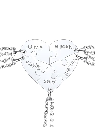 Supcare Friendship Necklace for 5 Best Friend Necklaces Bff Necklace for 5 Cute Bff Necklaces Gifts...