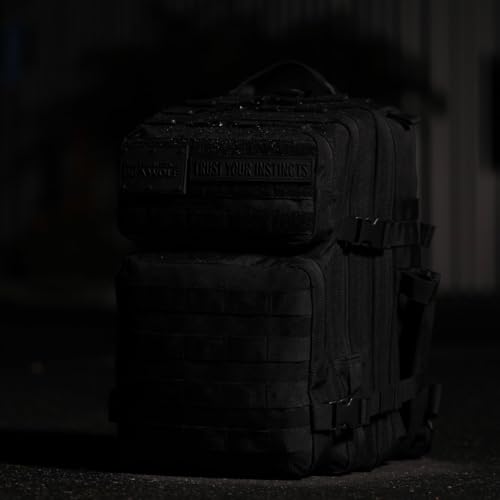 Image of WOLFpak 25L Tactical Gym Backpack (Nightshade Edition) Durable 1000D Waterproof Oxford Material with MOLLE Webbing, Laptop Pocket & Dual Cup Holders