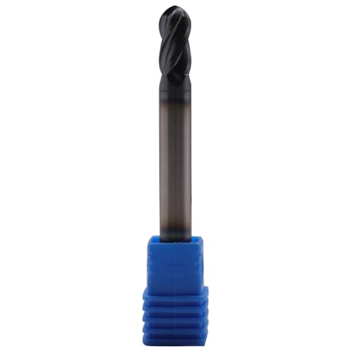 Image of BestParts 1 /4 inch Solid Carbide Ball Nose End Mill - Double End - AlTiN Coated, 4 Flute, 30 Degree Helix, 1 /4 inch Cutting Diameter, 1 /4 inch Shank Diameter, 1 /2 inch Length of Cut, 2-1 /2 inch Overall Length
