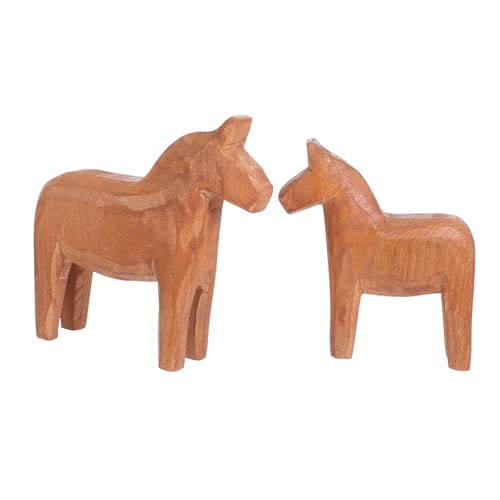 Figurines de chevaux en bois vintage : le cadeau idéal d'ornement minimaliste pour amateurs d'art