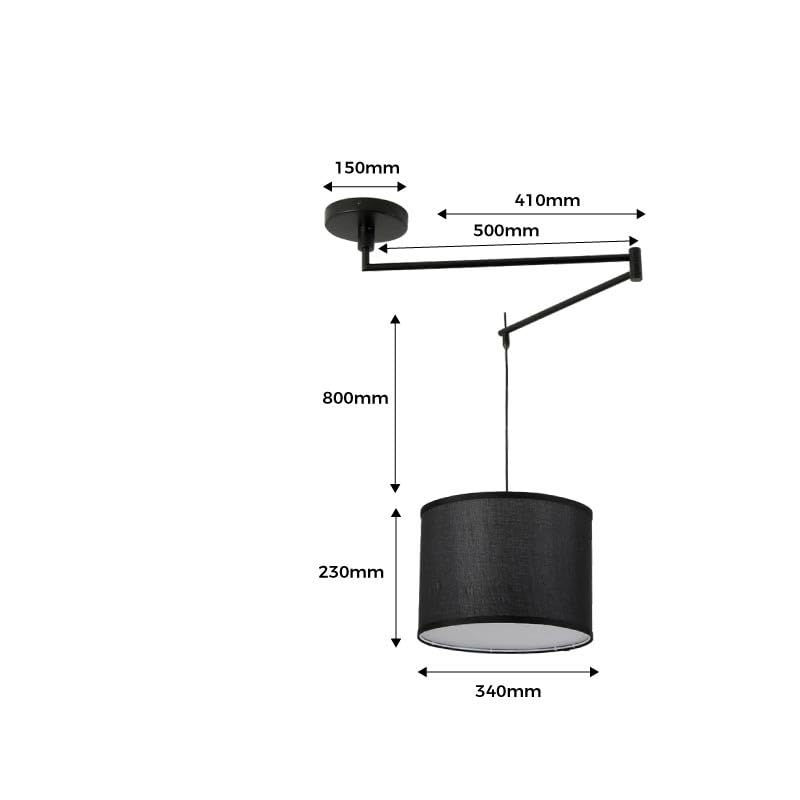 WOTTES Plafonnier Lustre LED 6x E27 Douille Lampe Vintage Rétro Luminaire Salle à Manger Chambre