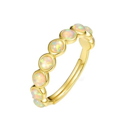 Bague réglable femme opale argent 925 le cadeau doré idéal