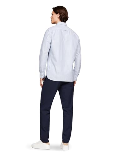 Image of Tommy Hilfiger Men's Long Sleeve Oxford Shirts in Regular Fit, Men's Button Down Shirts, Also Available in Big and Tall