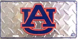 University of Auburn Tigers War Eagle Collegiate Embossed Diamond Aluminum Automotive Novelty License Plate Tag Sign