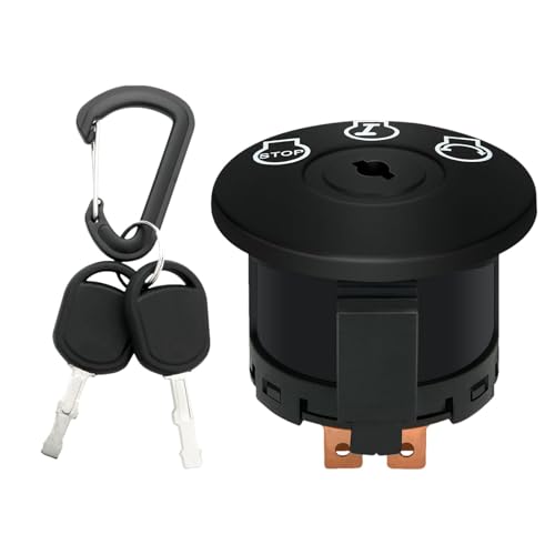 Qutalmi Encendido del cortacésped con Llave, Encendido del cortacésped con Conductor - con botón de Encendido del cortacésped con Llave,Botón de cortacésped Fácil instalación para el Trabajador para