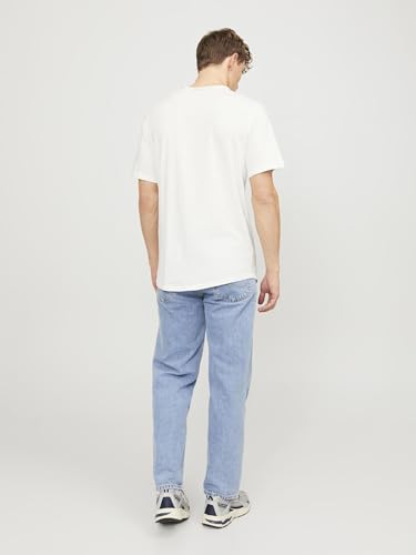 JACK&JONES Basic T-Shirt Rundhals Kurzarm Jersey Baumwolle Shirt Regular Fit JJEBASHER, Cloud Dancer,XL – Ansicht 3