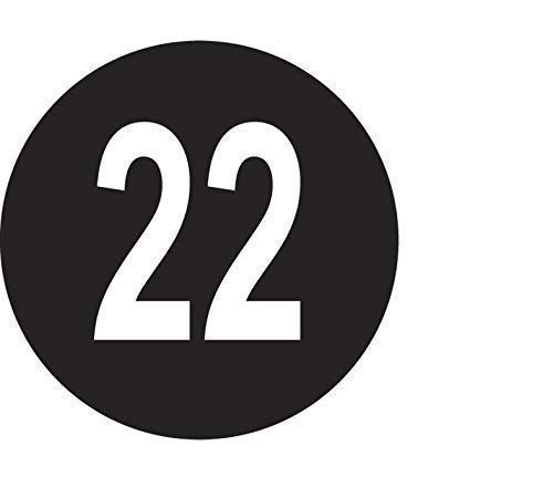 Pack of 100 Ladies Dress/Garment Size Stickers/Sticky Labels (Black 22)