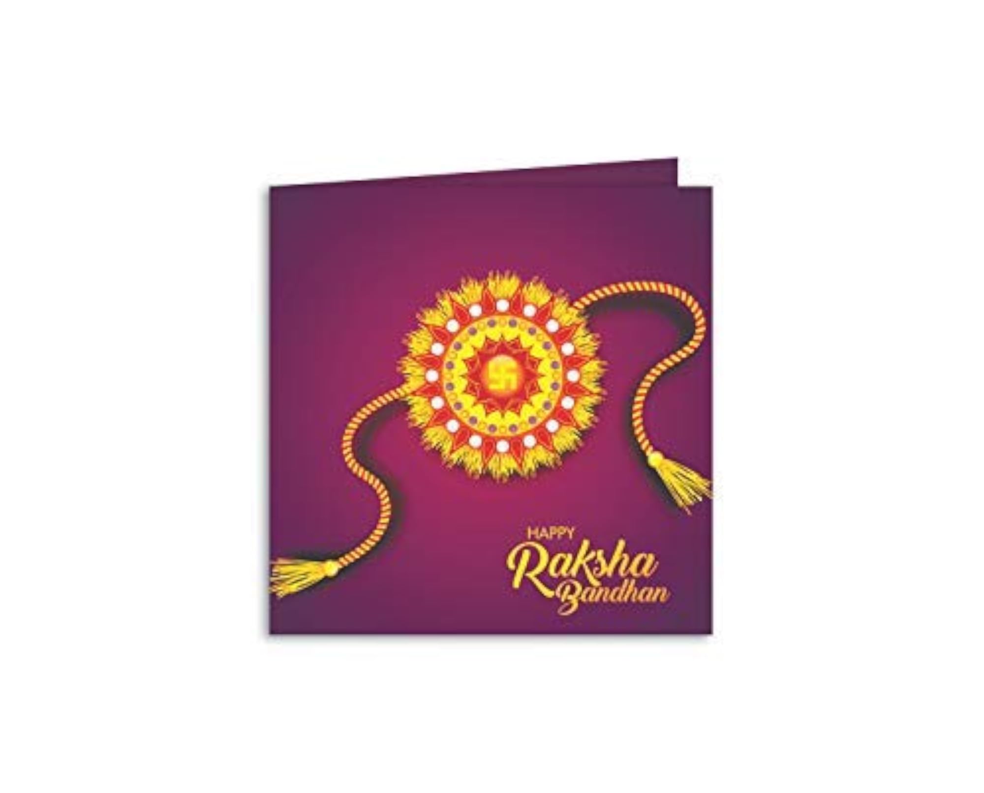 Rakhi and Greeting Card Combo for Brother (Multi-Colour)