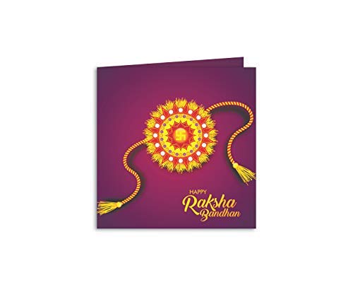 Rakhi and Greeting Card Combo for Brother (Multi-Colour)