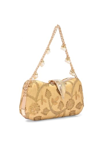 Image of TOOBA Handicraft Clutch Purse For Women with Sleek Design Embroidered Clutch| Trendy Stylish Bridal, Party, Wedding Sling Bag