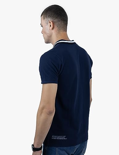 Image of Revolt Streetwear SINDICATE Men Revolt Men's 100% Cotton Polo T-Shirt - with Logo Branding (Jet Black, L)