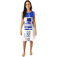 Star Wars R2D2 Disfraz Vestido Mujer Mujer Cosplay Droid Ropa