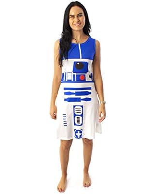 Star Wars R2D2 Disfraz Vestido Mujer Mujer Cosplay Droid Ropa Blanca XXL | Ya disponible en tu tienda friki favorita! En mundofriki.es!