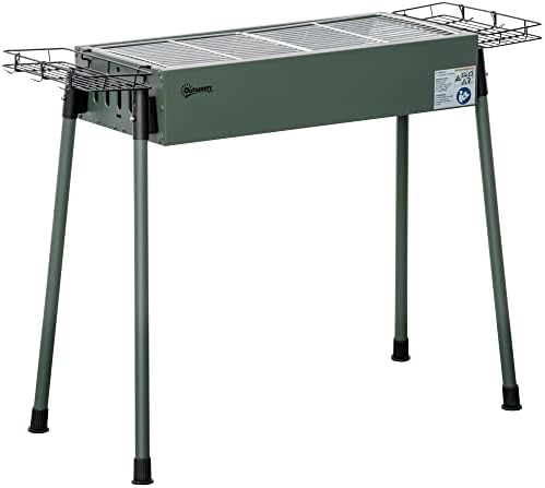 Outsunny Barbacoa de Carbón Barbacoa Portátil 94x39x70 cm con 2 P...