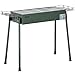 Produktbild Outsunny Holzkohlegrill, Anti-Rutsches Campinggrill mit Grillrost, Grillrost-Clip, Seitenkörbe für Garten, BBQ Rostfreier Stahl+Verzinkter Metall Dunkelgrün 77 x 30 x 70 cm