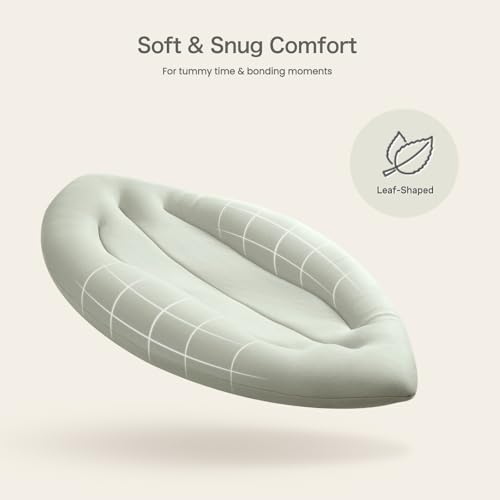 Image of Baby Lounger for Newborn: Skin-Friendly & Breathable for Baby | Tummy Time Playtime & Diaper Changes - Portable & Lightweight Cushion for New Parents 0-12 Months Infant