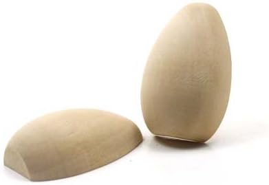 Mylittlewoodshop - Pkg of 6 - Egg Split - 2 inches Tall and 5/8 inches Thick Unfinished Wood(WW-CPE100-6)