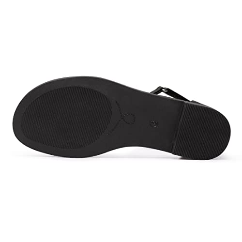Lm Women'S Flat Sandals Open Toe One Band Ankle Strap Sandals Casual Summer Flat Sandals thumb #3