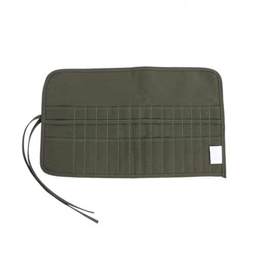 Phefop Rollo de Pincel de Pintura con 30 Agujeros, Estuche de Almacenamiento de Lona para Artistas, Bolsa Enrollable Ligera para Pinceles de Acuarela y óleo, para Pintar sobre la Marcha