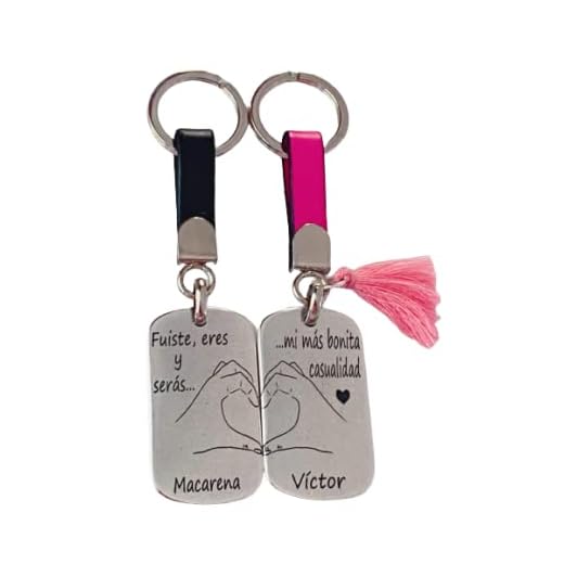 Llaveros dobles para parejas. Regalo dia de los enamorados - San Valentín.